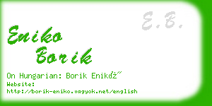 eniko borik business card